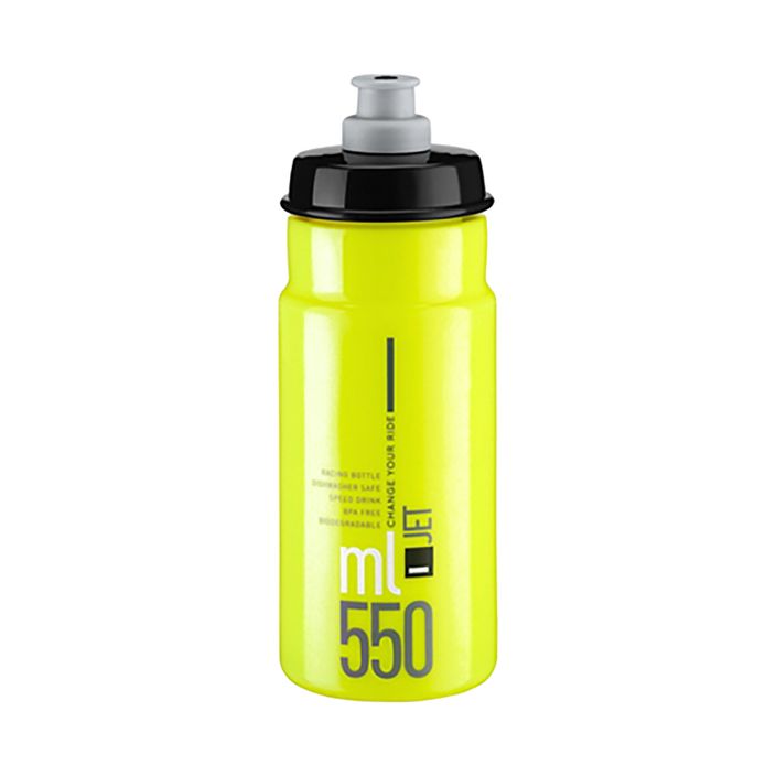 Elite Jet 550 ml flacon de bicicletă cu logo galben fluo/negru Elite Jet 550 ml 2