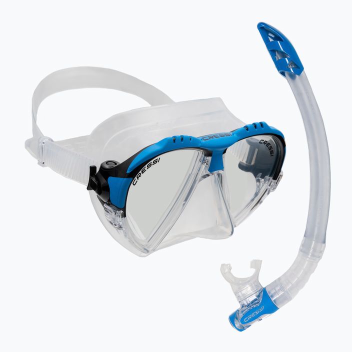 Set de scufundări Cressi Matrix + mască Gamma + snorkel albastru DS302501
