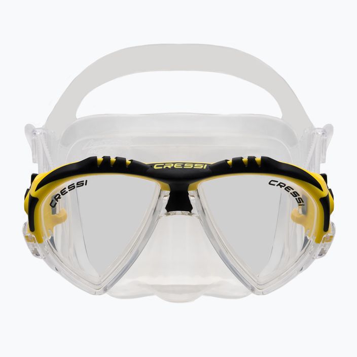 Set de scufundări Cressi Matrix + mască Gamma + snorkel galben DS302504 2