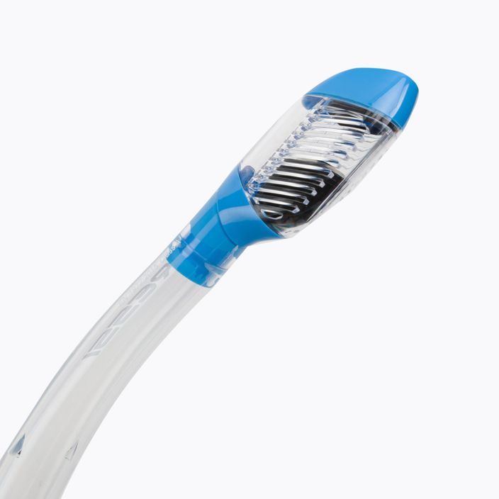 Cressi Dry snorkel albastru transparent ES259 3