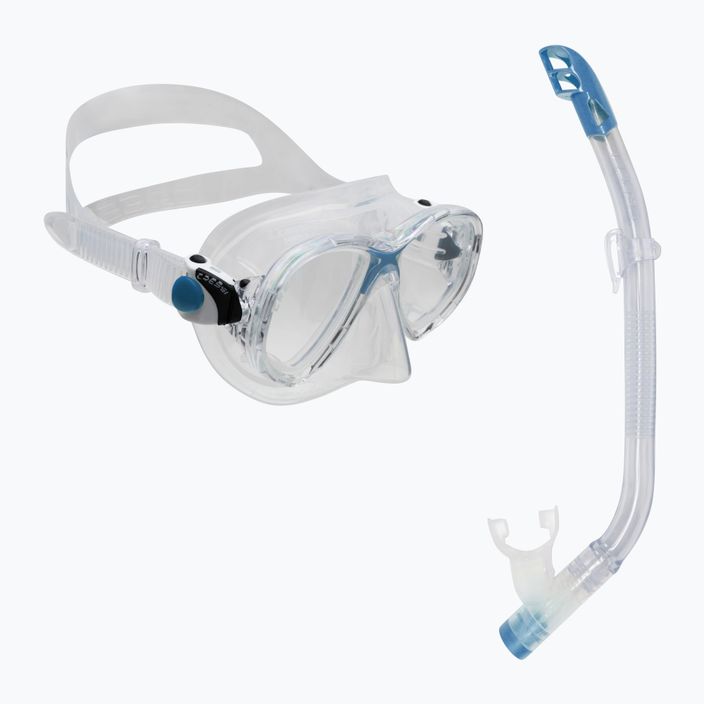 Cressi Marea Top pentru copii set de snorkel mască + snorkel albastru transparent DM1000062