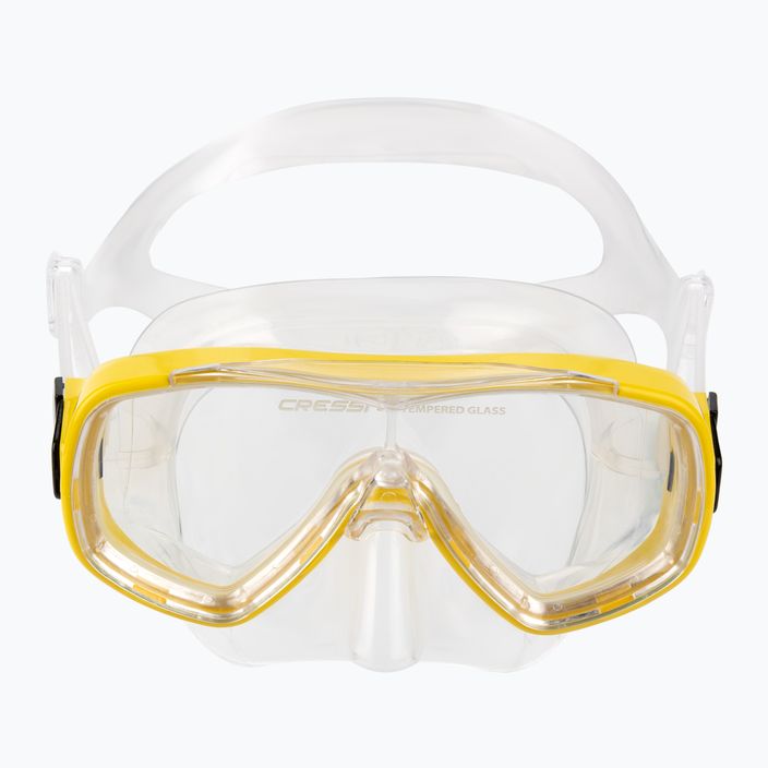 Cressi Onda kit de snorkel pentru copii + mască Mexico + snorkel transparent galben DM1010131 2