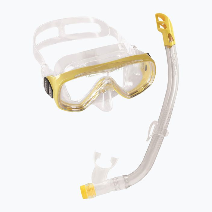 Cressi Onda kit de snorkel pentru copii + mască Mexico + snorkel transparent galben DM1010131 9