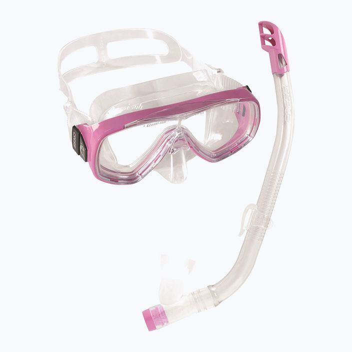 Cressi Ondina kit de snorkel pentru copii + mască Top + snorkel roz transparent DM1010134 9
