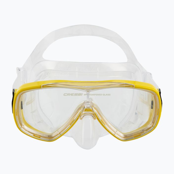 Set de scufundări Cressi Onda + Mexico mască + tub incolor-galben DM1010151 2