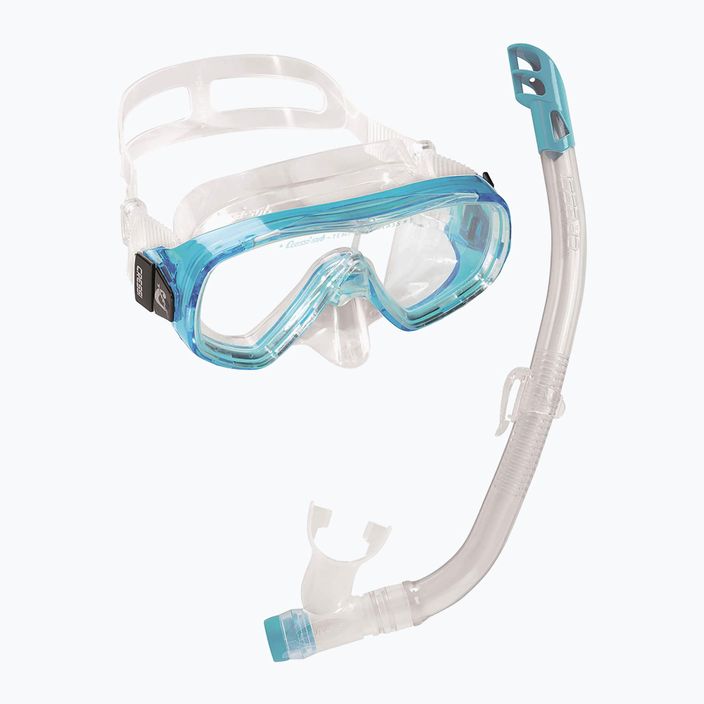 Cressi Ondina kit de snorkel pentru copii + mască Top + snorkel Clear Aquamarine DM1010133 9