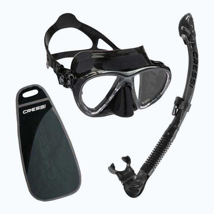 Set de scufundări Cressi Big Eyes Evolution + mască Alpha Ultra Dry + snorkel negru WDS337550