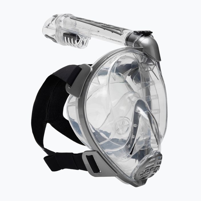 Cressi Duke Dry mască gri cu fața întreagă pentru snorkelling XDT000000