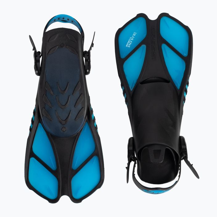 Set de scufundări Cressi Duke + Bonete Net Bag mască completă + aripioare albastru SE726301 3