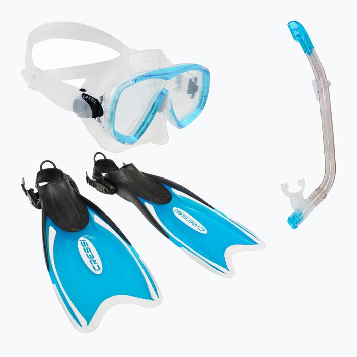 Cressi Mini Palau Set de scufundări pentru copii Mască + Snorkel albastru CA123029