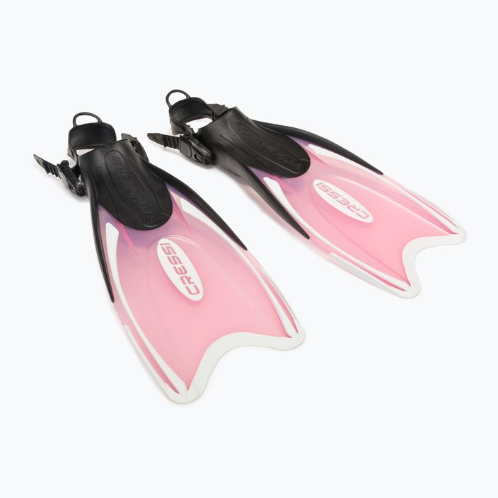 Set de scufundări Cressi Mini Palau Bag copii mască + snorkel + aripioare roz CA123129 2