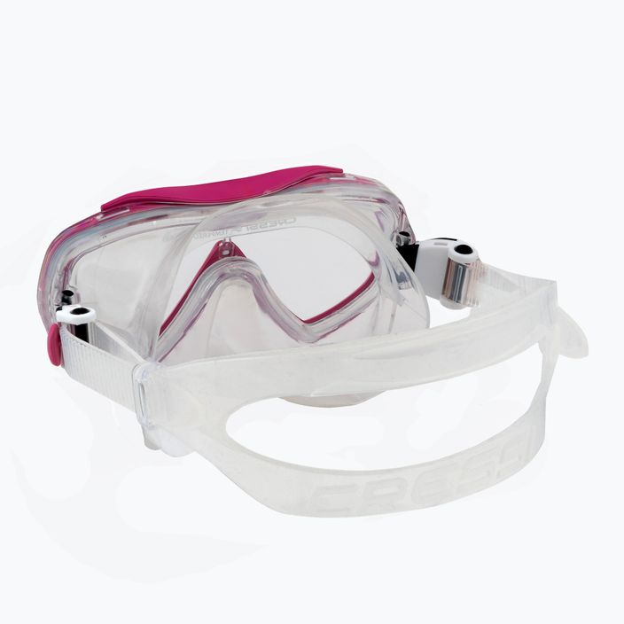 Set de scufundări Cressi Mini Palau Bag copii mască + snorkel + aripioare roz CA123129 4