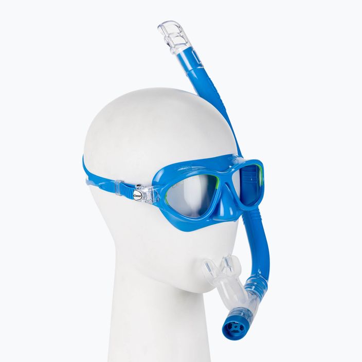 Cressi Moon Kid + Top Light mască + snorkel albastru DM200720 2