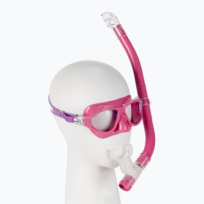 Set de scufundări Cressi Moon Kid + mască Top Light + snorkel roz DM200740 2