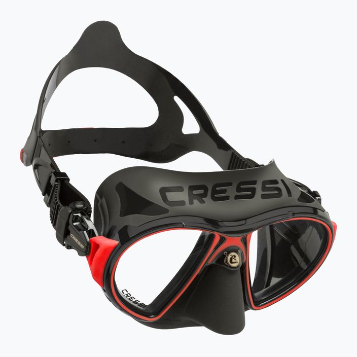 Mască de scufundări Cressi Zeus black/red