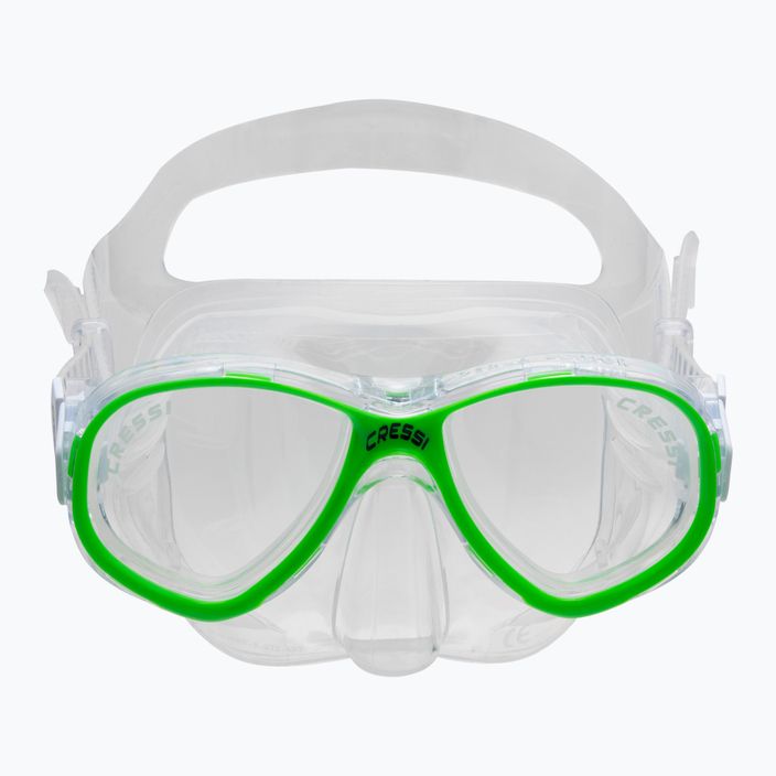 Cressi Perla + Minigringo set snorkel pentru copii mască + snorkel verde DM101267 2