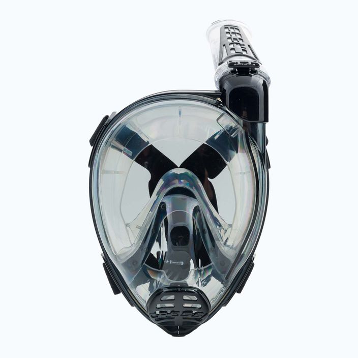 Cressi Duke Dry mască completă pentru snorkelling negru/gri XDT060050 2