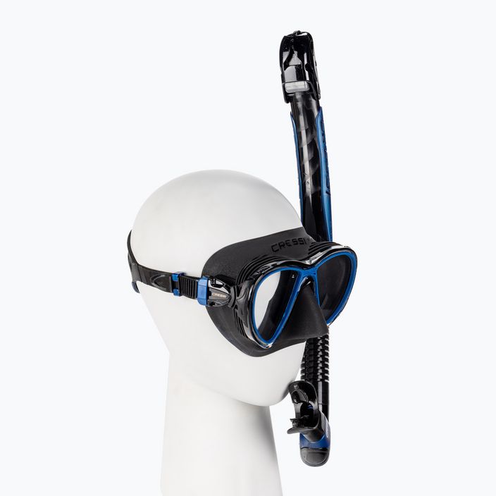 Set snorkel Cressi Quantum mask + Itaca Ultra Dry snorkel black-blue DM405020 2