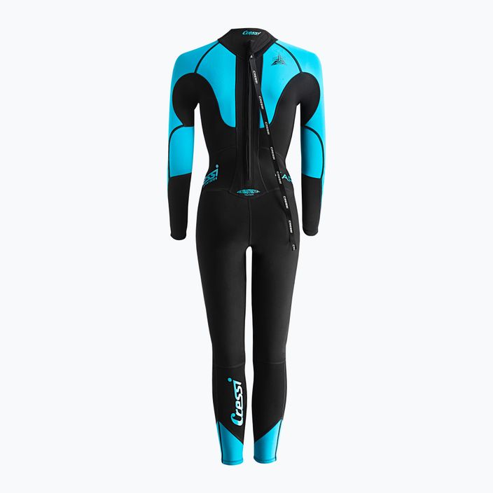 Costum de scufundări pentru femei Cressi Karua 3/2 mm negru-albastru DG003001 2