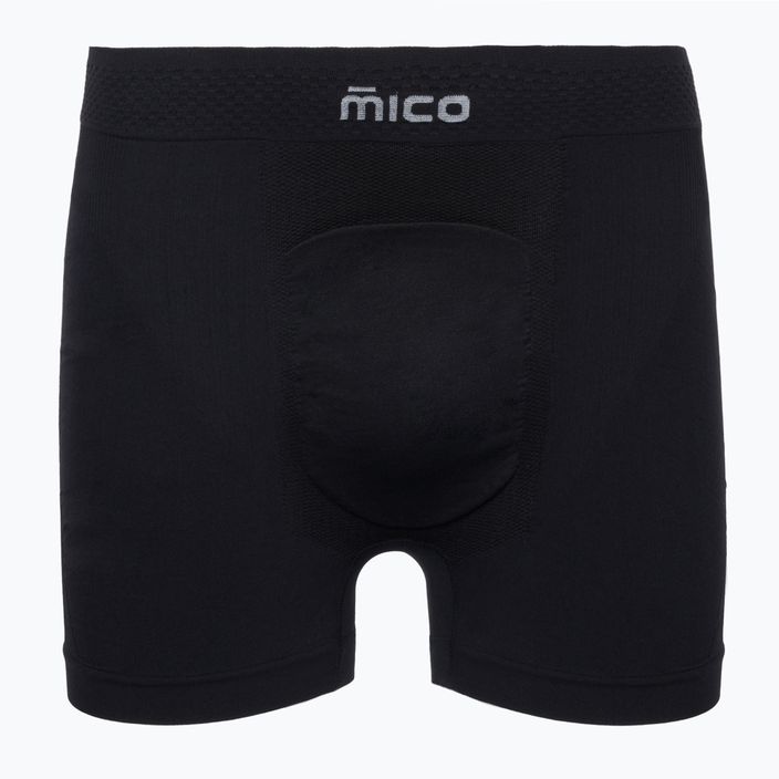 Boxeri termici pentru bărbați Mico P4P Skintech Odor Zero Ionic+ negru IN01789