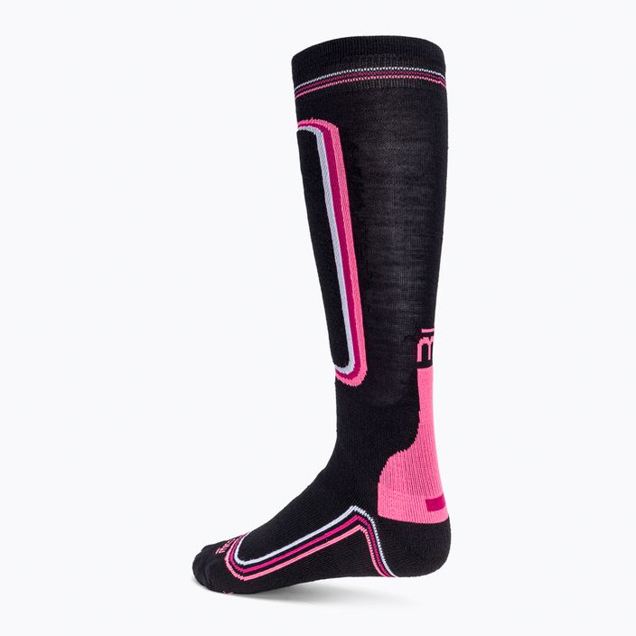 Șosete de schi pentru femei Mico Heavy Weight Primaloft negru/roz CA00119 2