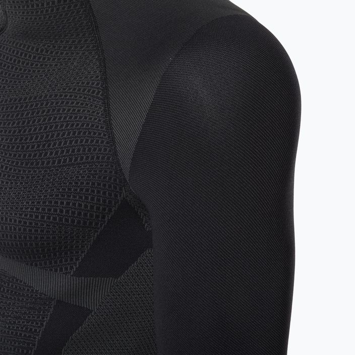 Bărbați Mico Warm Control Zip Neck tricou termic negru IN01852 3