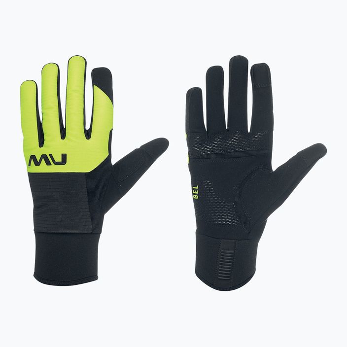 Mănuși de ciclism Northwave Fast Gel negru / galben fluo pentru bărbați 5