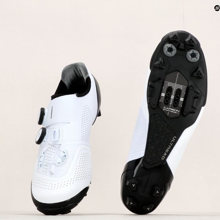 Shimano SH-XC902 pantofi de ciclism MTB pentru bărbați, alb ESHXC902MCW01S43000 15