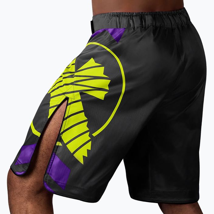 Hayabusa Icon Fight MMA pantaloni scurți negru și galben ICFS-BK-L 4