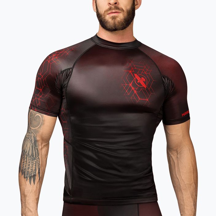 Rashguard pentru bărbați  Hayabusa Geo Rashguard Shortsleeve red