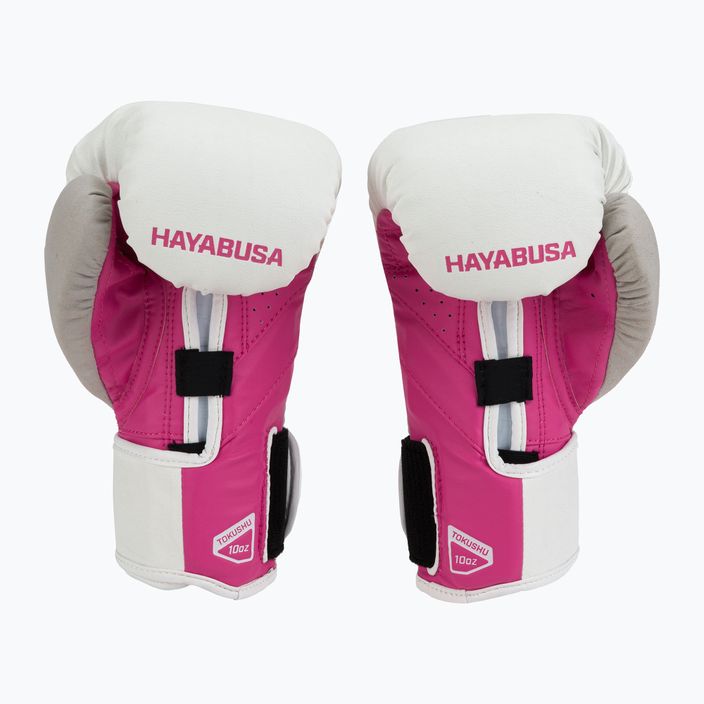 Hayabusa T3 mănuși de box alb și roz T314G 2