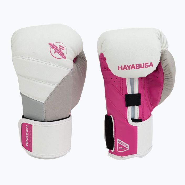Hayabusa T3 mănuși de box alb și roz T314G 3