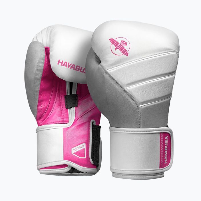 Hayabusa T3 mănuși de box alb și roz T314G 7