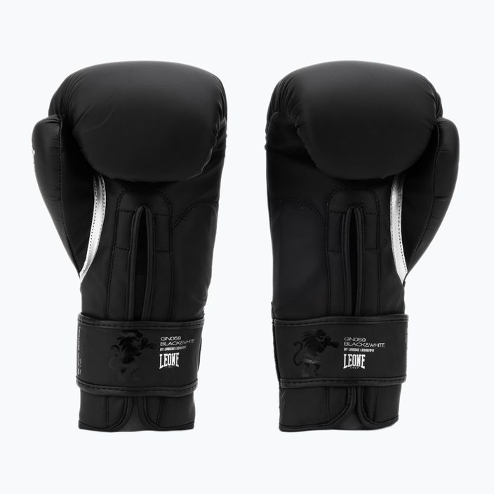 Mănuși de box Leone 1947 Negru și alb negru GN059 2
