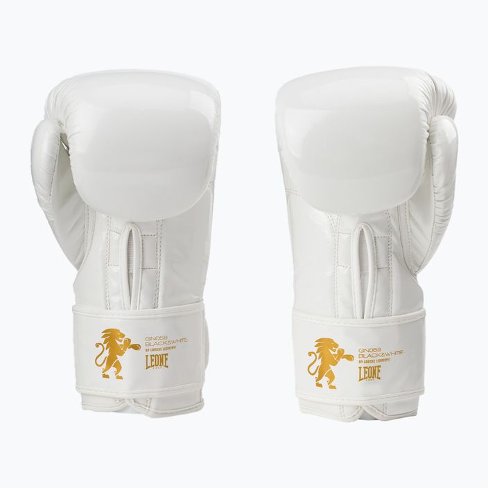 Mănuși de box Leone 1947 negru și alb alb GN059 2