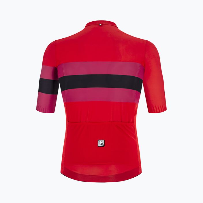 Tricou de ciclism pentru bărbați Santini Ecosleek Bengal roșu 2S94475CESLKBENGRSS 3