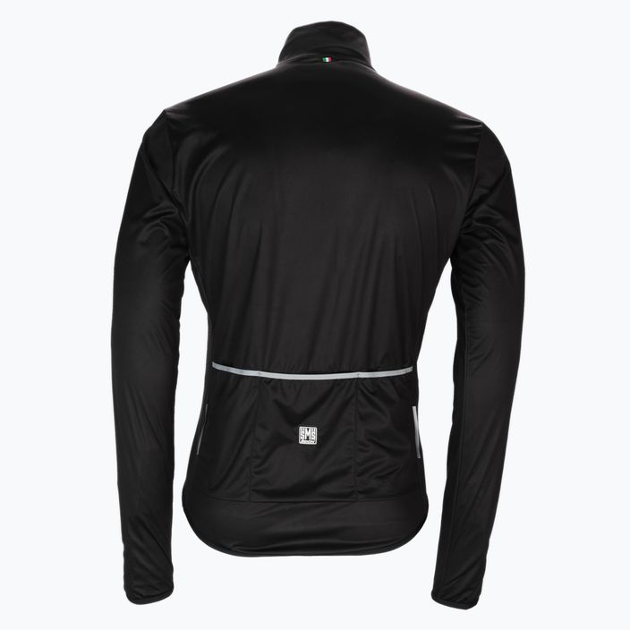 Jachetă de ciclism pentru femei Santini Nebula Windproof/Rain, negru, 2W33275NEBULPURONE 2