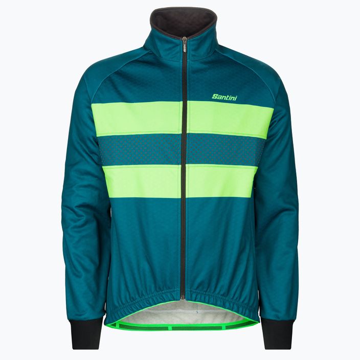 Jachetă de ciclism Santini Colore Winter, verde, 2W50775COLORBENGTE