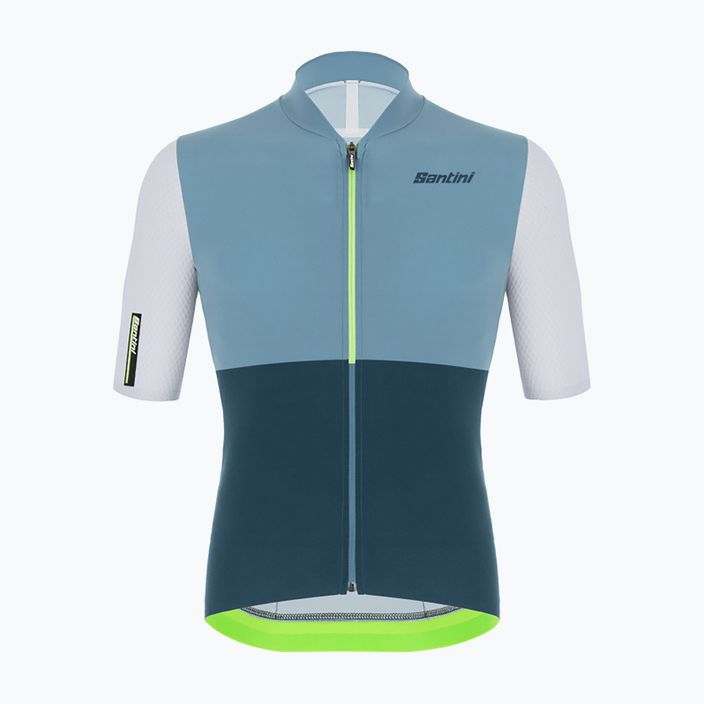 Tricou de ciclism pentru bărbați Santini Redux Istinto verde fluor 2S94475REDUXISTIVFS
