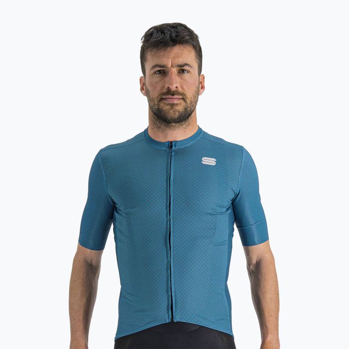 Tricou de ciclism pentru bărbați Sportful Checkmate albastru 1122035.435 7
