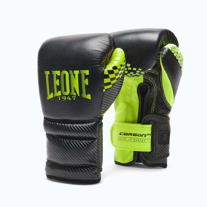 Mănuși de box Leone Carbon22 negru-verde GN222 7
