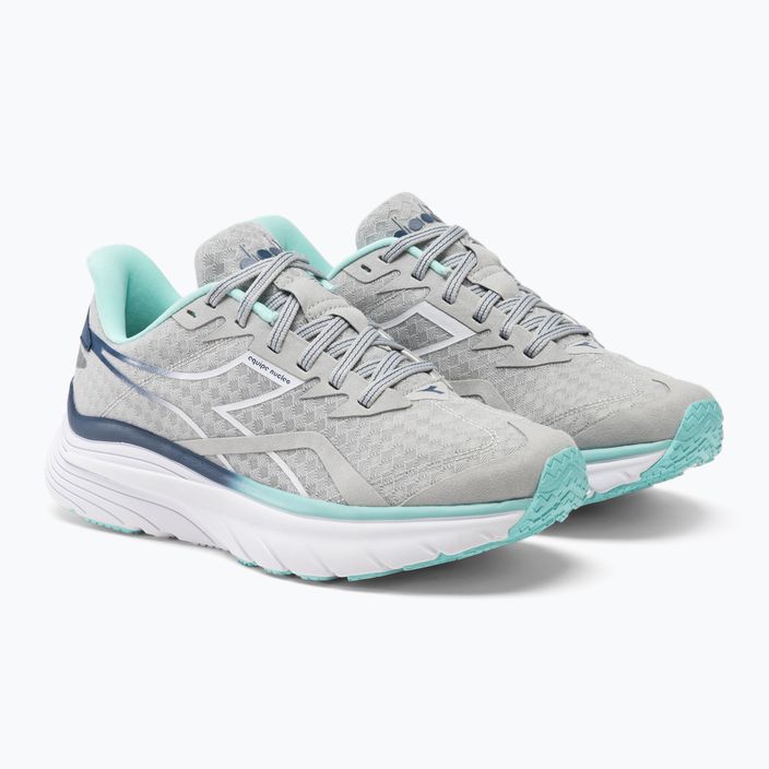 Pantofi de alergare pentru femei Diadora Equipe Nucleo silver dd/white/aruba blue 4