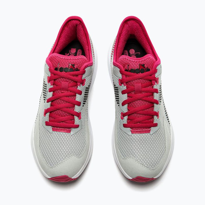 Pantofi de alergare pentru femei Diadora Passo 3 silver dd/blk/rubine red c 13