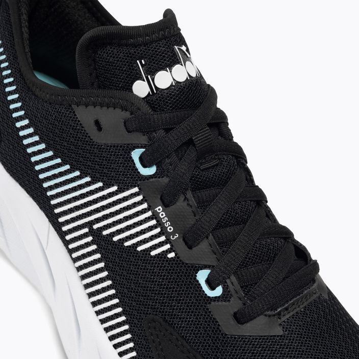 Pantofi de alergare pentru femei Diadora Passo 3 negru/alb/albastru de arabă 8