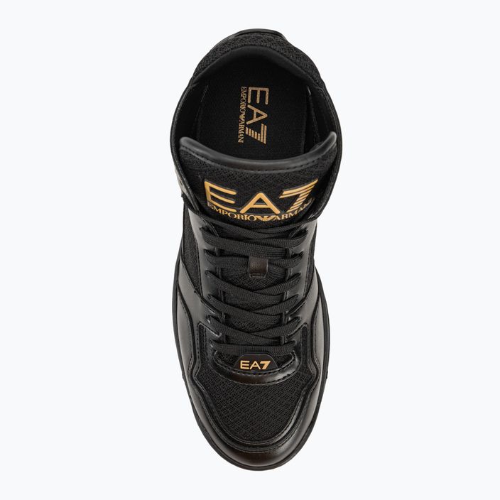 EA7 Emporio Armani Basket Mid triplu negru / aur pantofi 5