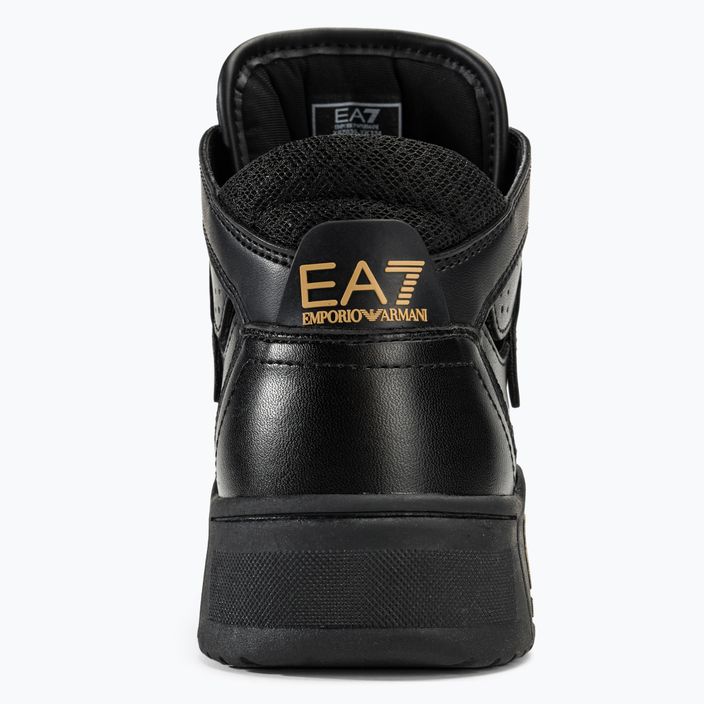 EA7 Emporio Armani Basket Mid triplu negru / aur pantofi 6