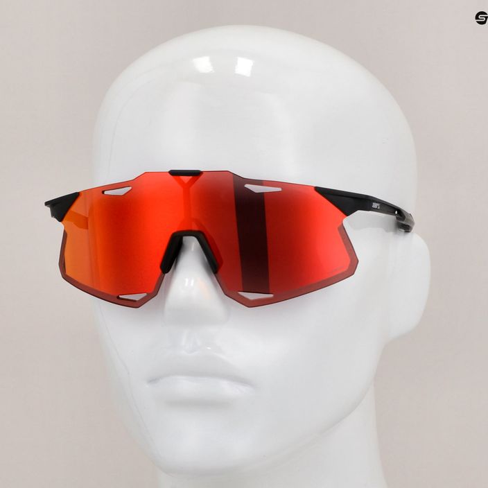 Ochelari de protecție pentru ciclism 100% Hypercraft negru mat/roșu ultra-violet cu oglindă multistrat 60000-00006 9