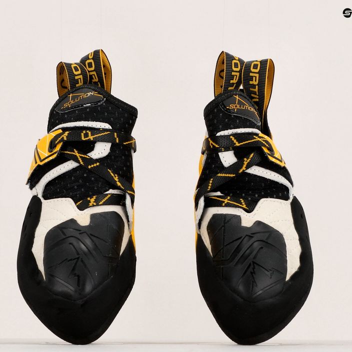 Pantofi de alpinism pentru bărbați La Sportiva Solution alb și galben 20G000100 19