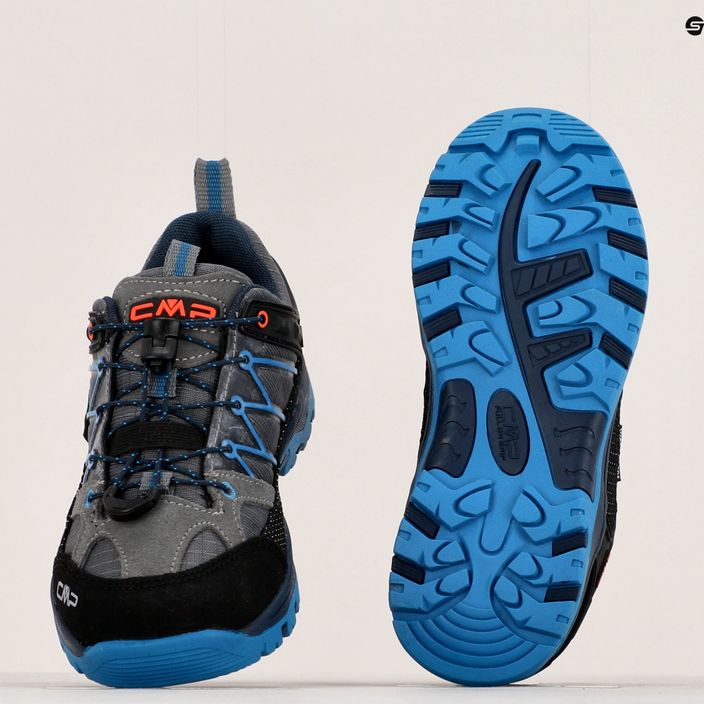 CMP cizme de trekking pentru copii Rigel Low Wp gri-albastru 3Q54554/69UN 12