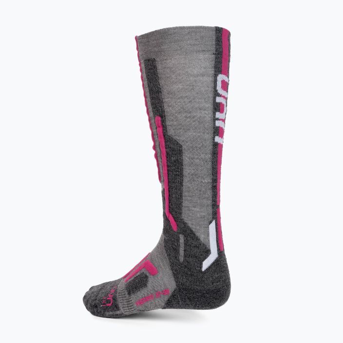 Șosete de schi pentru femei UYN Ski Merino light grey/pink 3